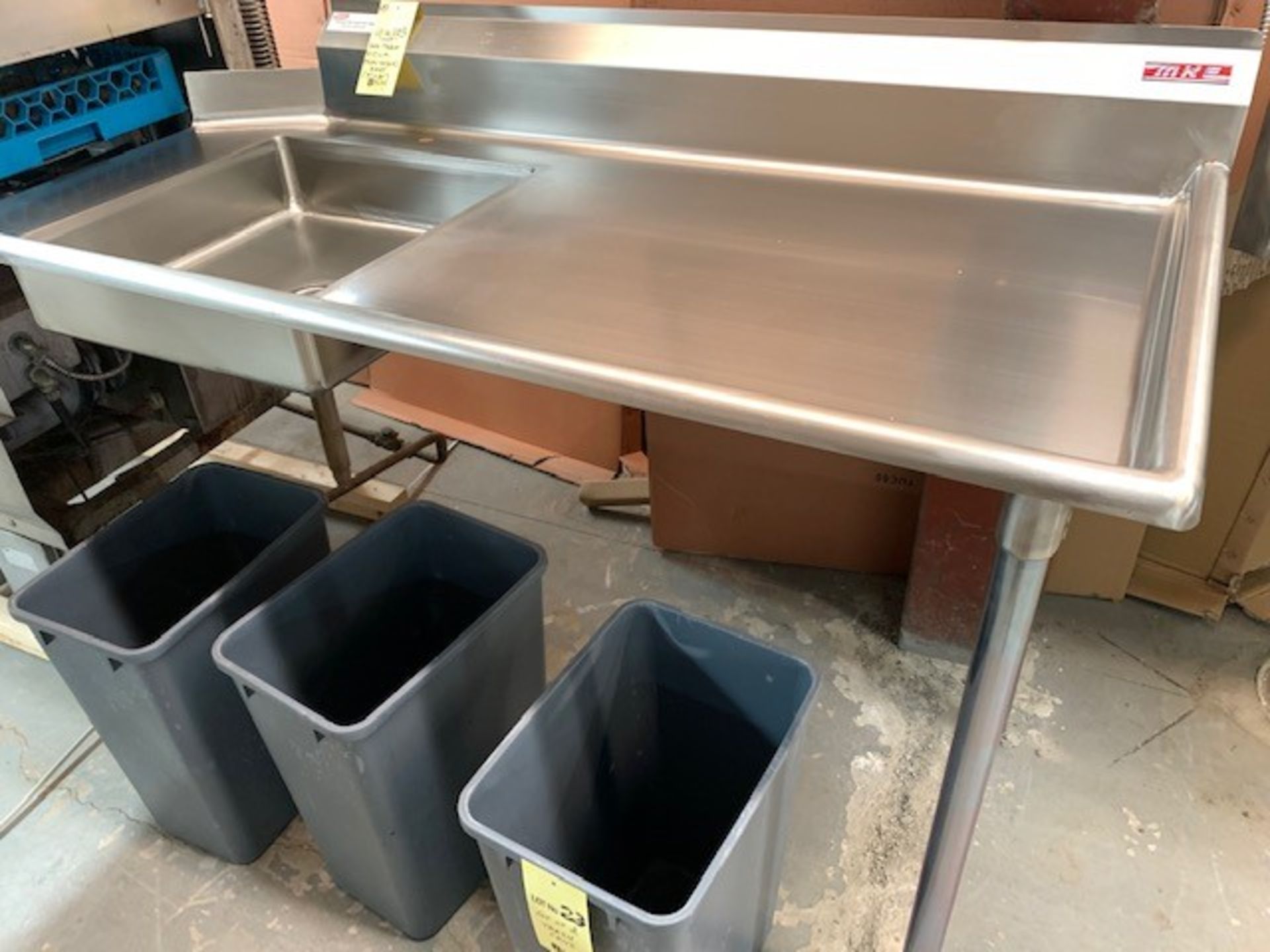 NEW Stainless Steel MKE Dish table, # TLC6030R, Right - 5' x 30''