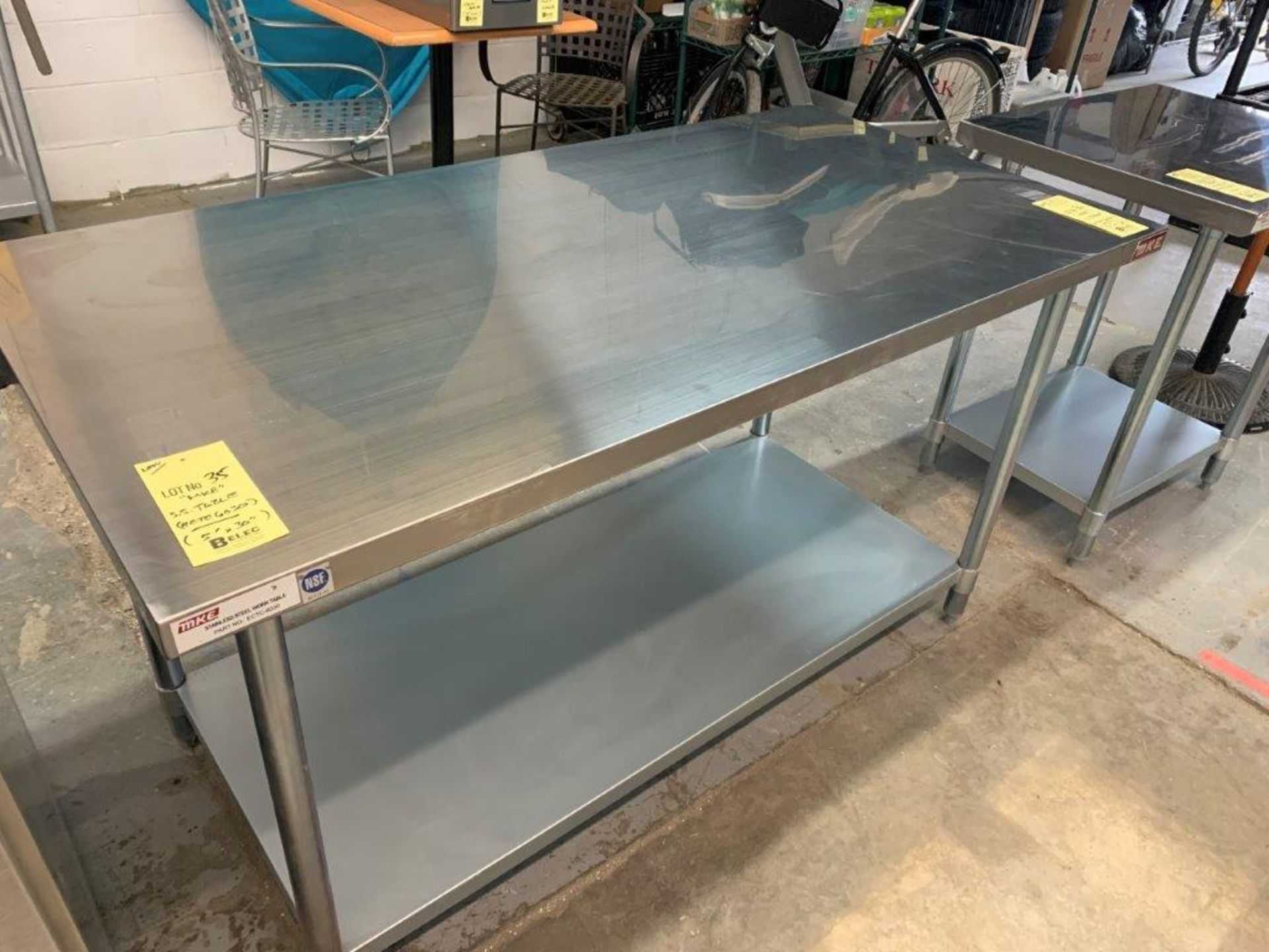 Table de travail acier inox MKE - NEUVE # ECTC 6030 - 60 x 30"