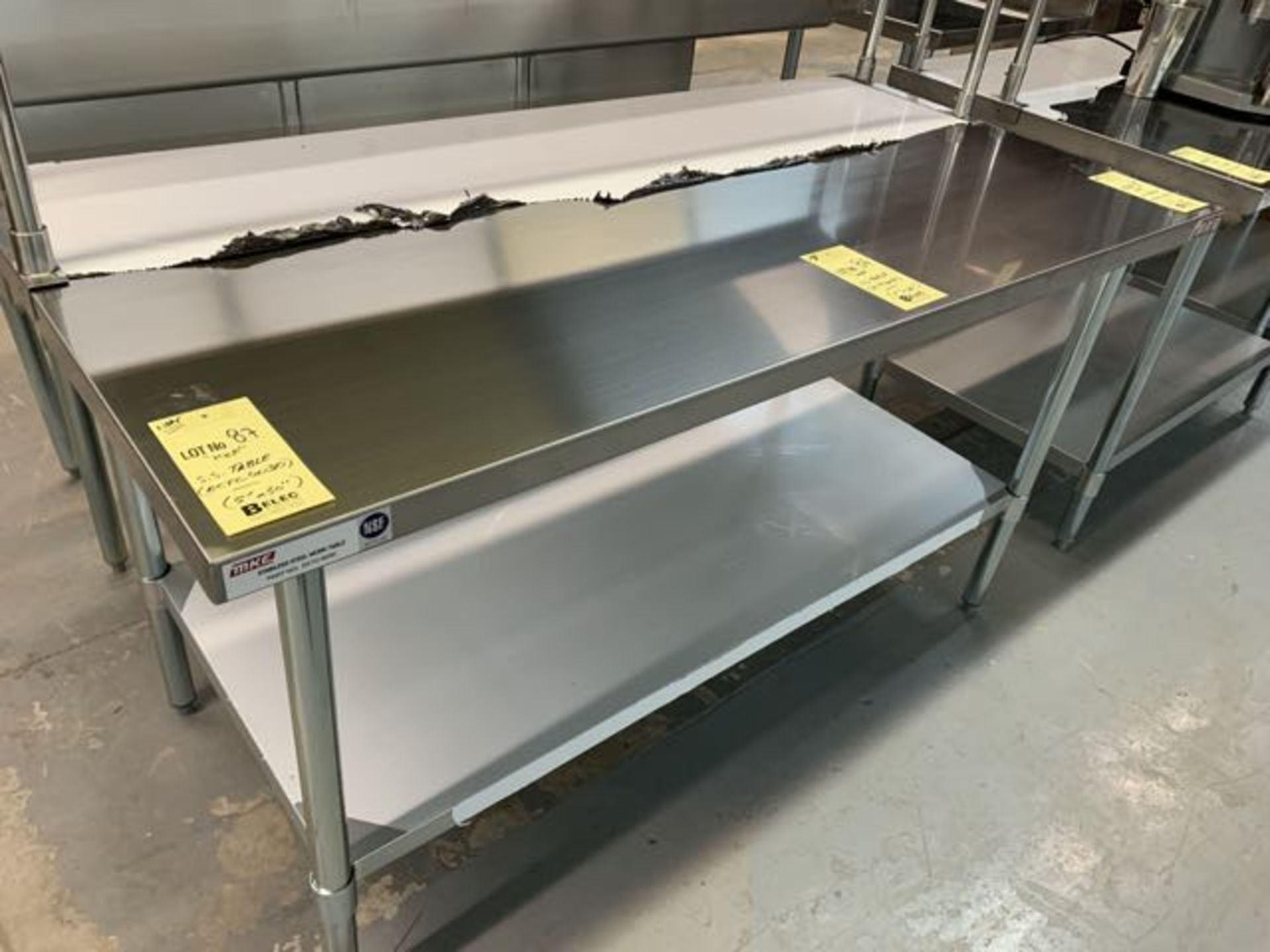 Table de travail MKE acier inox # ECTC 6030 - 5' x 30'' - NEUVE