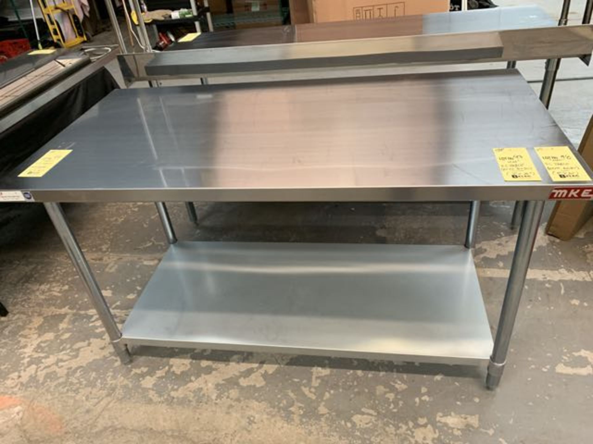 Table de travail MKE acier inox # ECTC 6030 - 5' x 30'' - NEUVE