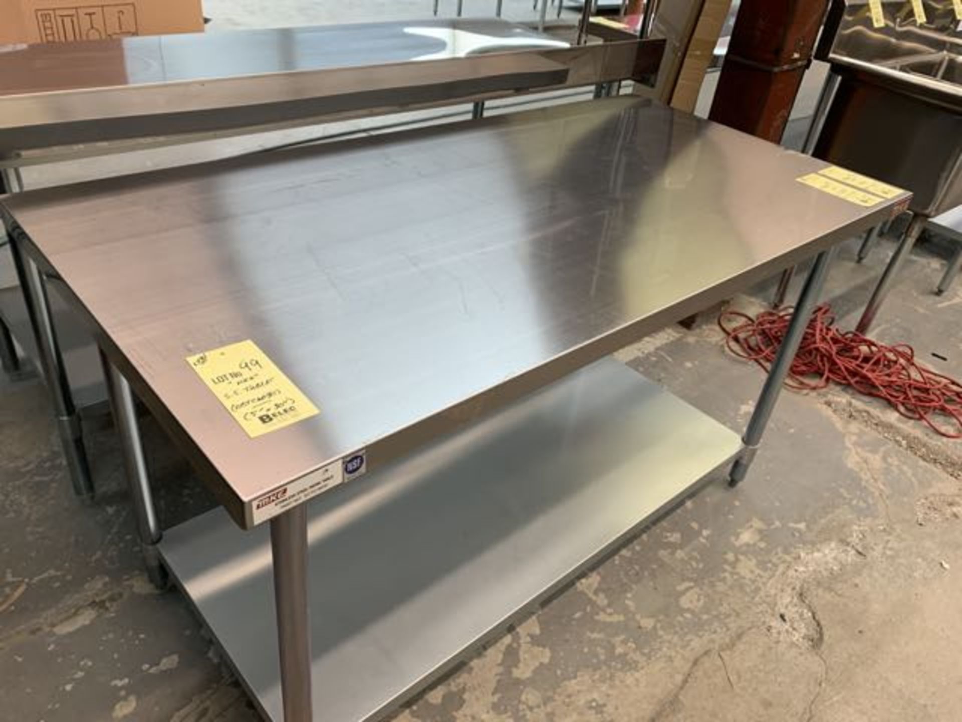 Table de travail MKE acier inox # ECTC 6030 - 5' x 30'' - NEUVE