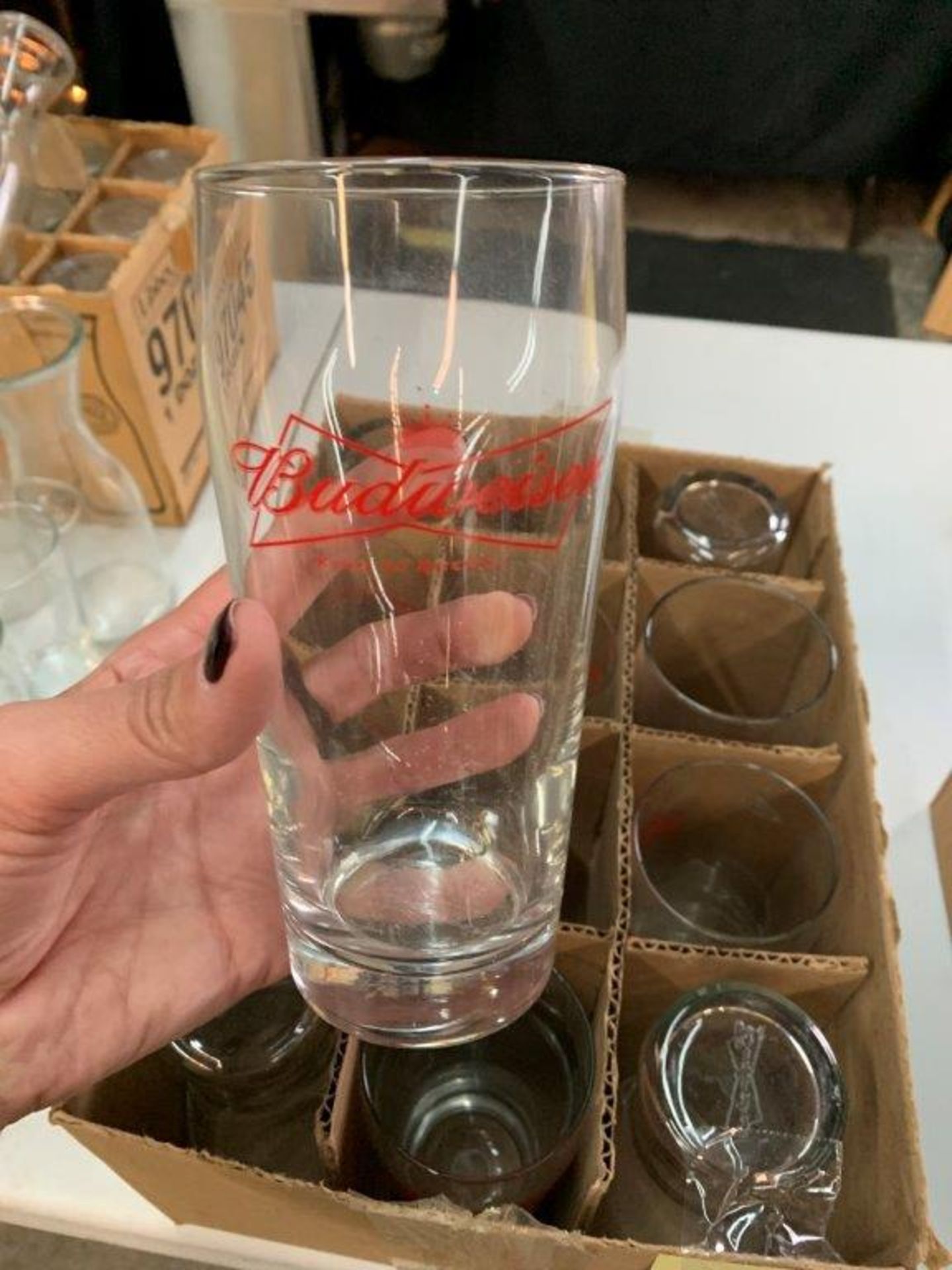 Lot de (12) Verres BUDWEISER