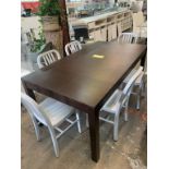 Table à diner en bois - 69 '' x 38'' a/ (1) extension