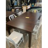 Table à diner en bois - 69 '' x 38'' a/ (1) extension