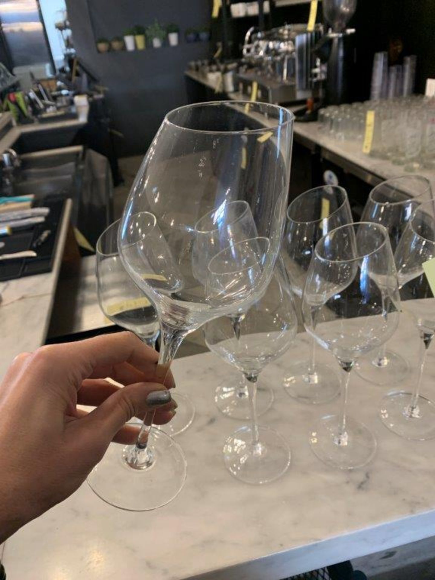 Lot de 8 verres vin rim - diagonal (F)