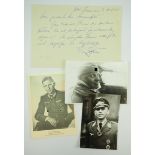 Lot von 4 Ritterkreuzträger Autographen.<