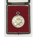 Baden: Stadtfeuerwehr St. Georgen, Freiburg i.B., Medaille für 15 Dienstjahre, im Etui.<
