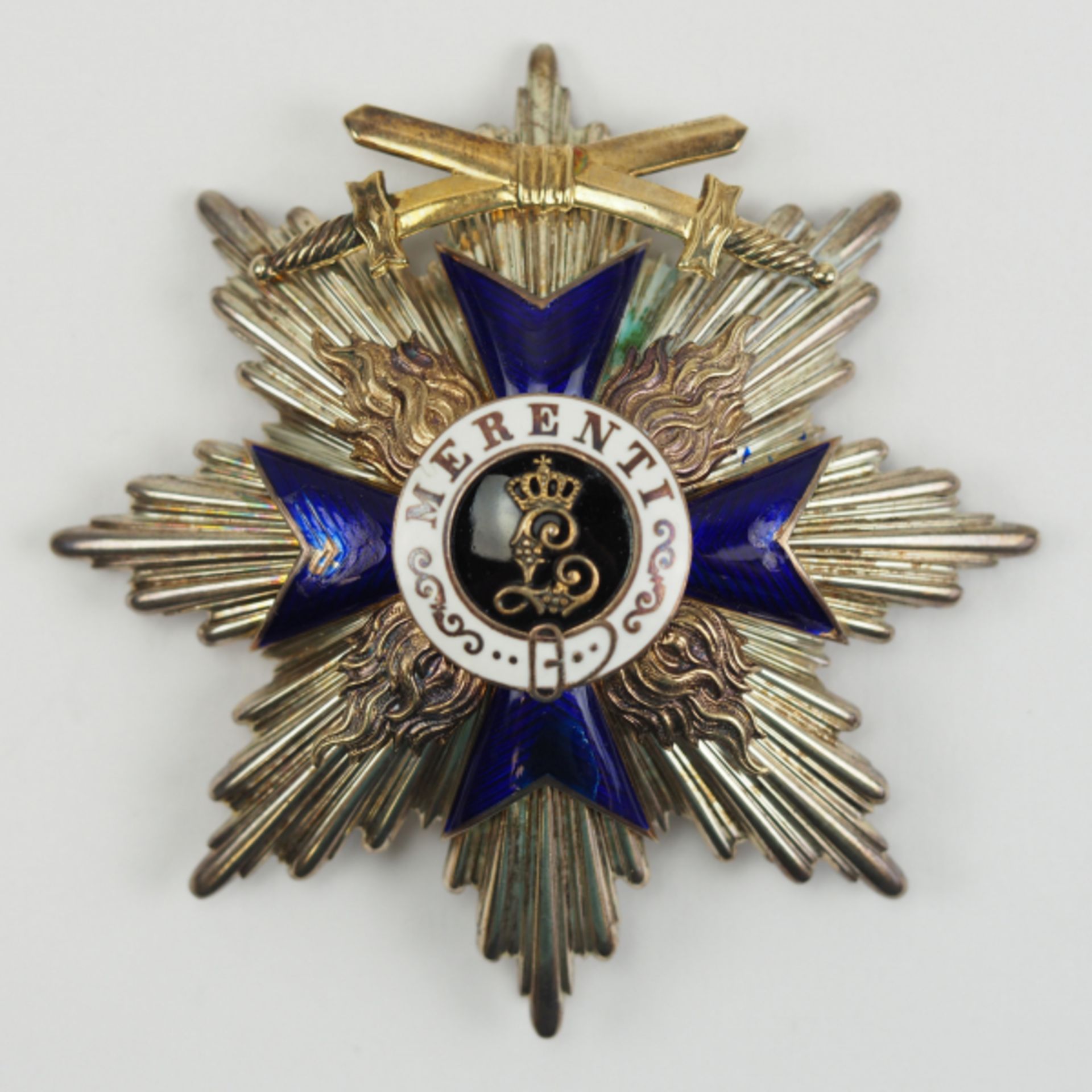 Bayern: Militär-Verdienst-Orden, 1. Klasse (1905-1918), Bruststern mit Schwertern.<