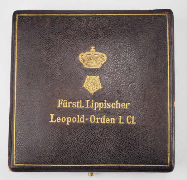 Lippe-Detmold: Leopold-Orden, 3. Modell (ab 1917), Großehrenkreuz, im Etui.< - Image 8 of 9