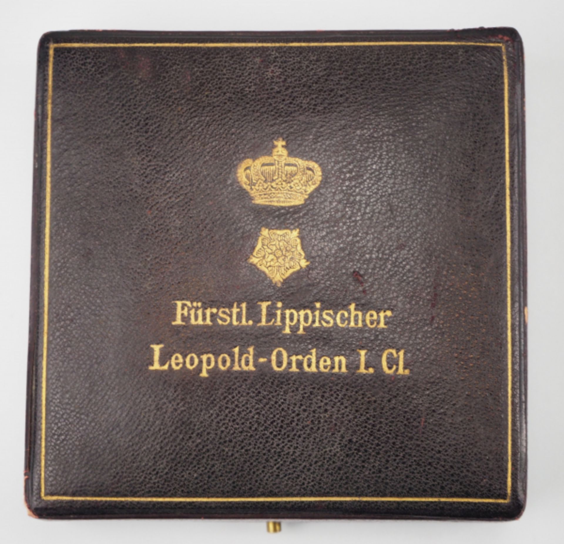 Lippe-Detmold: Leopold-Orden, 3. Modell (ab 1917), Großehrenkreuz, im Etui.< - Bild 8 aus 9