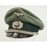 Wehrmacht: Schirmmütze für Infanterie-Offiziere.<b