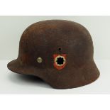 Waffen-SS: Stahlhelm M35 - Doppelemblem.