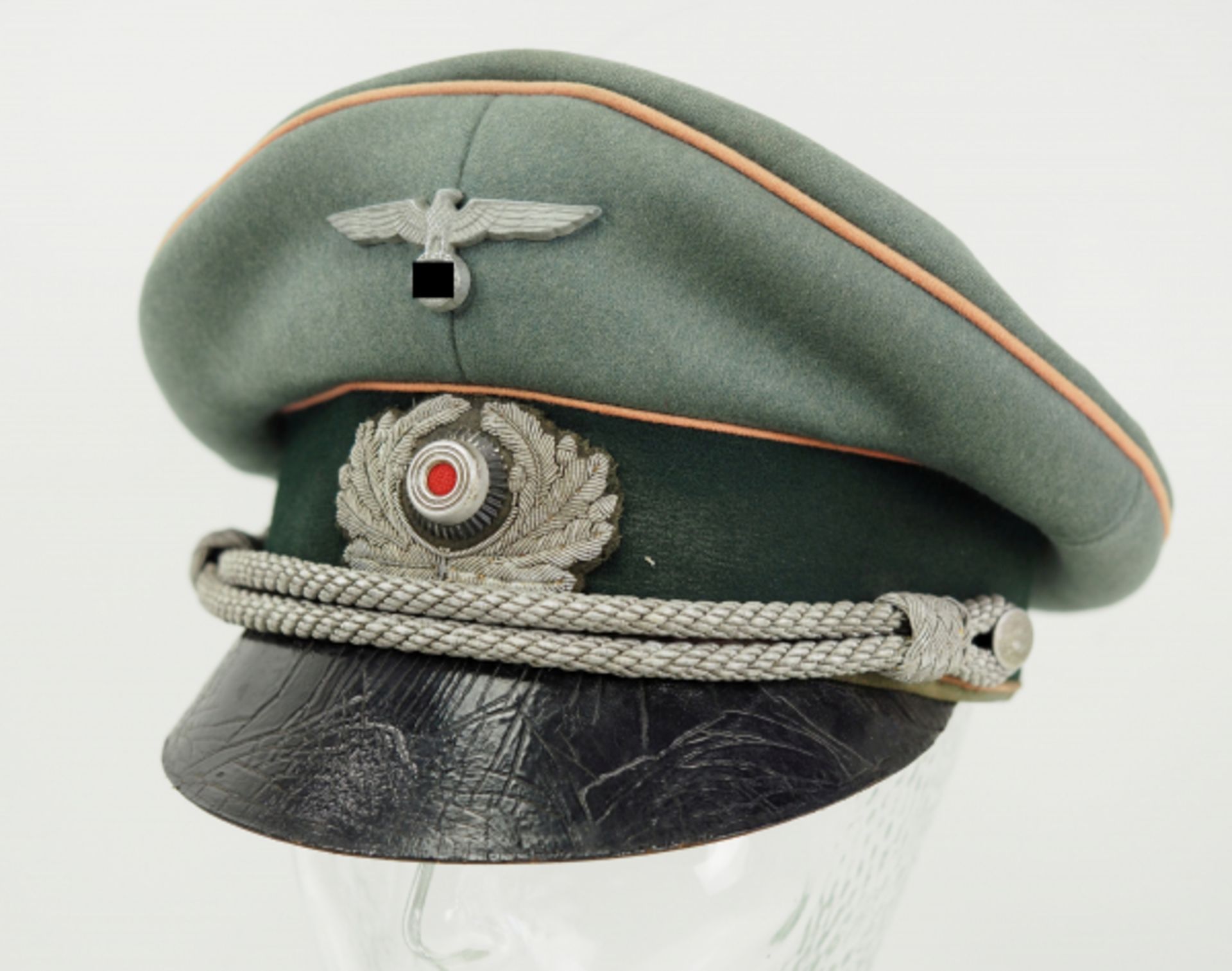 Wehrmacht: Schirmmütze für Panzer-Offiziere, alter Art.<b