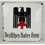 Deutsches Rotes Kreuz: Emaileschild.