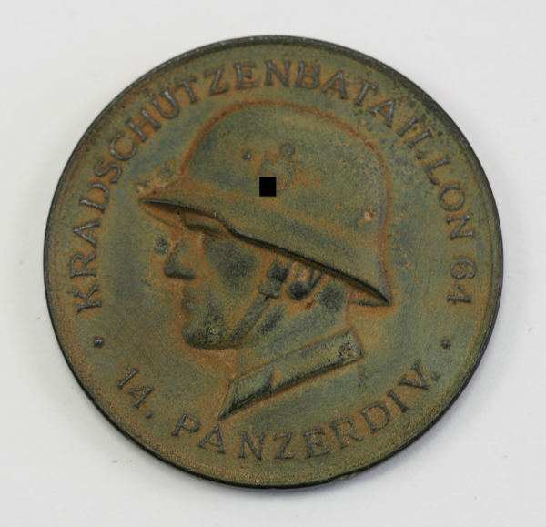 Medaille des Kradschützenbataillon 64 der 14. Panzerdivision.<