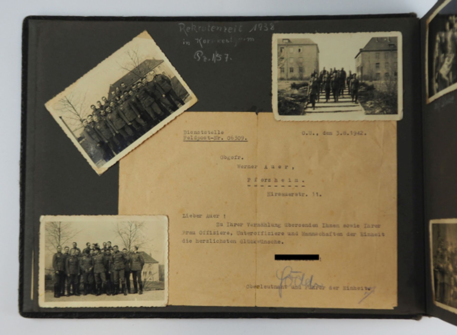 Fotoalbum eines Unteroffiziers der 1./ Panzer-Nachrichten Abt. 82. - Image 3 of 11