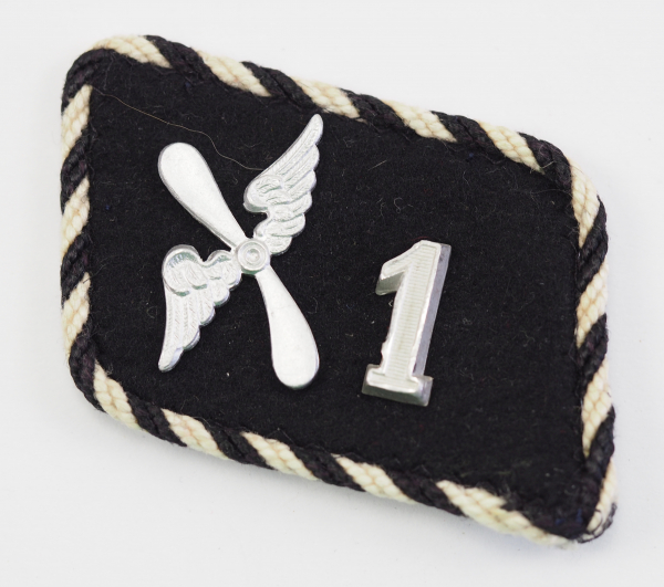 SS: Allgemeine SS Kragenspiegel für einen Angehörigen des Fliegersturms 1.<b