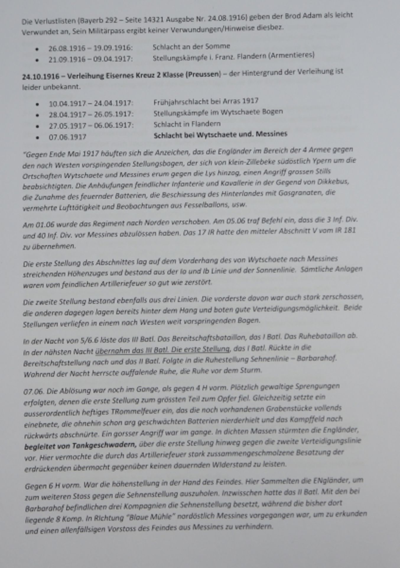 Bayern: Nachlass eines Landsturmmannes des 17. Bayer. I.R. - Überlebender der 27t Mine unter Ontario - Image 3 of 4