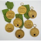 Reichsnährstand: Lot von 8 Medaillen der Landesbauernschaft Hessen-Nassau.