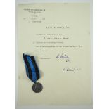 Finnland: Erinnerungsmedaille an den Freiheitskrieg 1918, mit Urkunde für einen Deutschen.