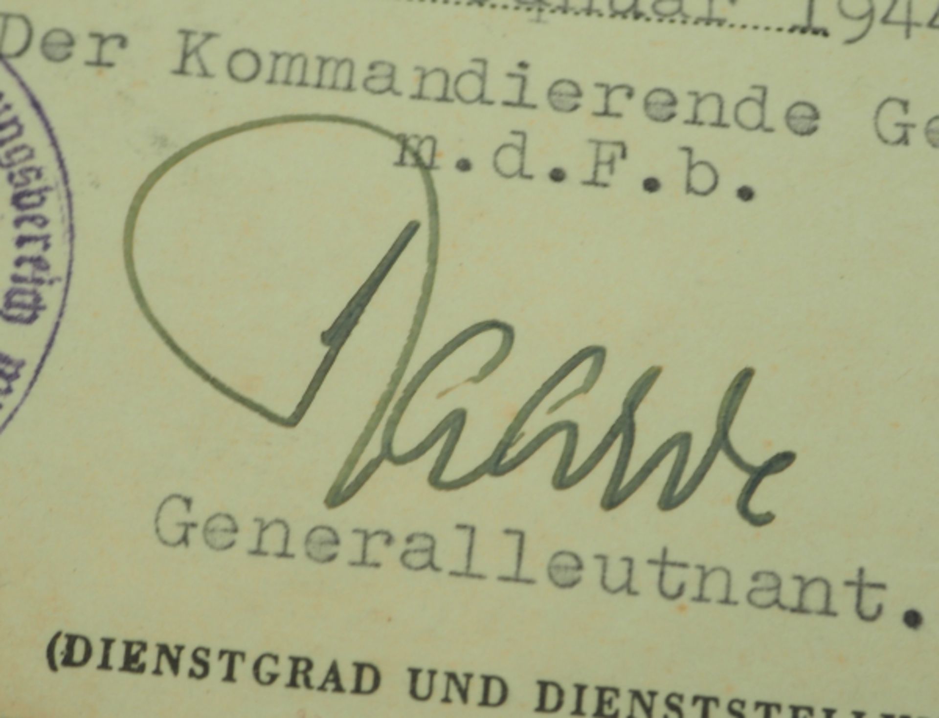 Kriegsverdienstkreuz, 2. Klasse mit Schwertern Urkunde für einen Obergefreiten der Brüko B 660 ( - Image 2 of 2