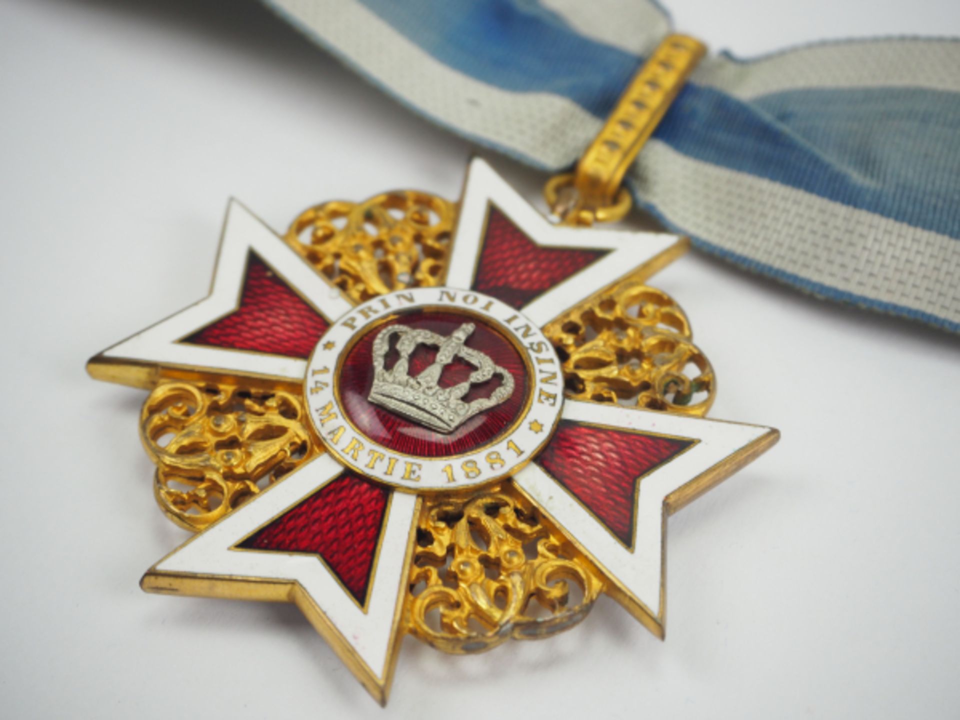 Rumänien : Orden der Krone von Rumänien, 1. Modell (1881-1932), Komturkreuz. - Bild 2 aus 3