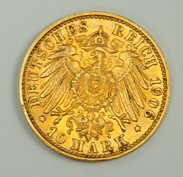 Bayern: 10 Mark - 1906 D. - Image 2 of 2