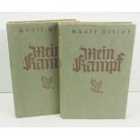 Hitler, Adolf: Mein Kampf - Erstausgabe in 2 Bänden.Zentralverlag der NSDAP, 1934, München.