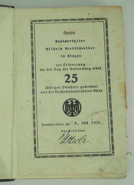 Hitler, Adolf: Mein Kampf - Widmungsexemplar Reichsbahndirektion Osten.Zentralverlag der NSDAP, - Image 2 of 2