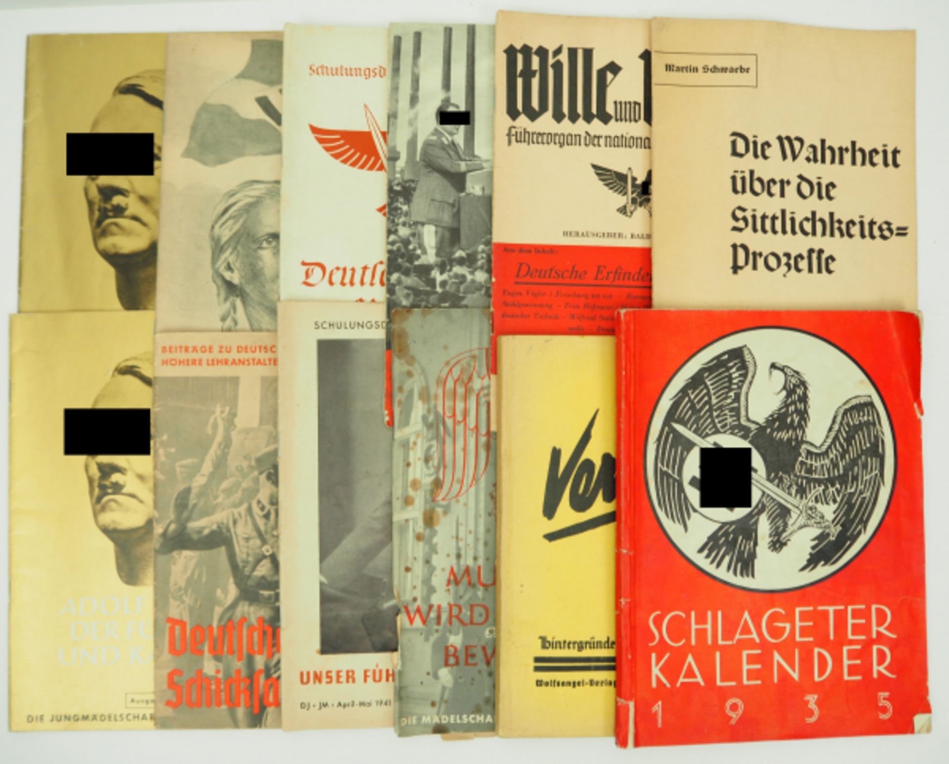 3. Reich: Lot Literatur.Diverse, u.a. Jungmädelschaft, Wille und Macht, Schlageter Kalender 1935