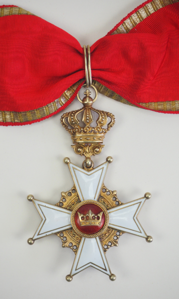 Baden: Großherzoglicher Orden Berthold des Ersten, Komturkreuz.Silber vergoldet, teilweise