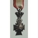 Dänemark: Dannebrog Orden, Christian X. (1912-1947), Dannebrog )Männer Kreuz Miniatur.Silber,