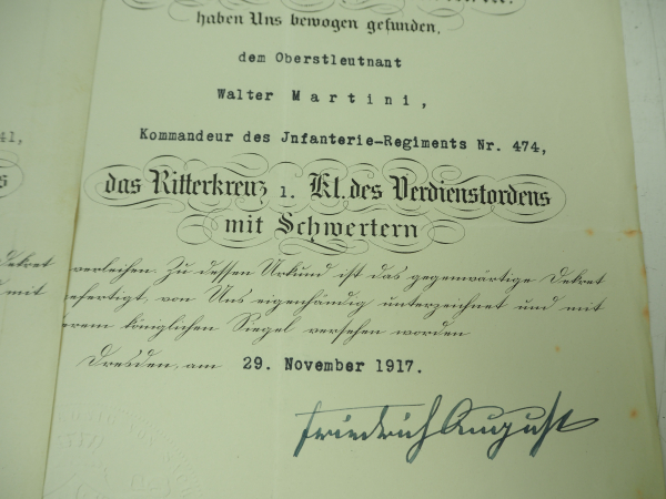 Sachsen: Urkundennachlass des Oberst und Kommandeur des Infanterie-Regiment Nr. 474 / Reserve- - Image 4 of 5