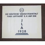 Deutsche Versuchsanstalt für Luftfahrt: Fotoalbum der JLA 1928.Großformat, brauner Einband, 285