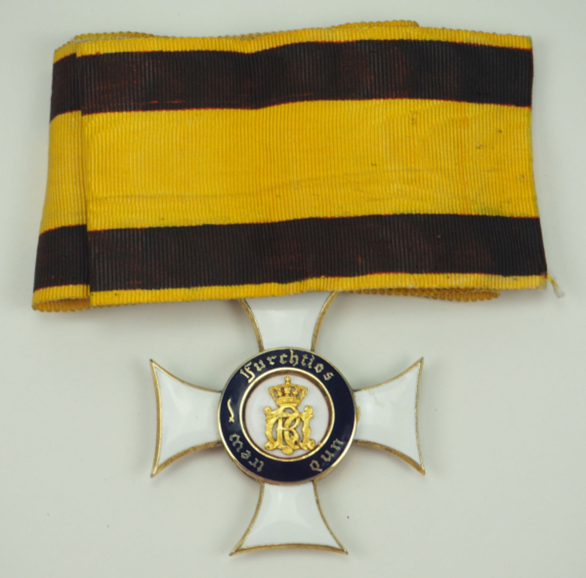 Württemberg: Militär-Verdienst-Orden, Komturkreuz.Silber, teilweise vergoldet und emailliert, - Bild 3 aus 3