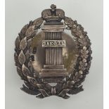 Russland: Absolventenabzeichen der Juristischen Fakultät.Silber, durchbrochen gefertigt, die
