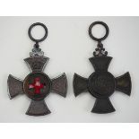 Bayern: Rotes Kreuz, Ehrenzeichen, in Bronze (bis 1918) - 2 Exemplare.Dunkle Bronze, teilweise