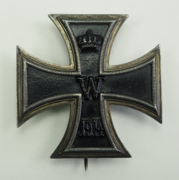 Preussen: Eisernes Kreuz, 1914, 1. Klasse.Geschwärzter Eisenkern, Silberzage, an taillierter Nadel.