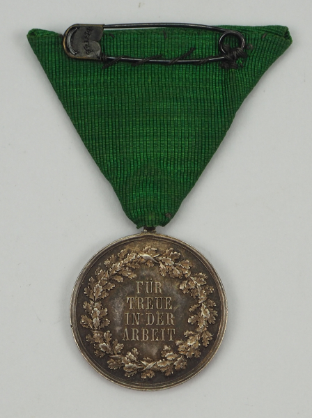 Sachsen: Medaille für Treue in der Arbeit, Friedrich August III. (1905-1918).Silber, am - Image 2 of 2