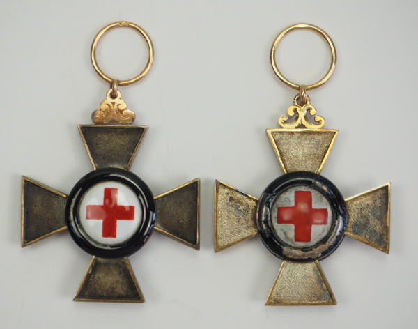 Bayern: Verdienstkreuz für die Jahre 1870/71 - 2 Exemplare.Je Silber, Gold, teilweise emailliert,