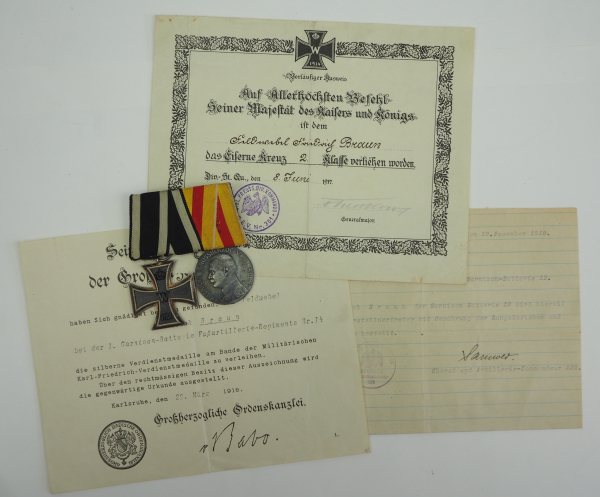 Baden: Nachlass eines Offizier-Stellvertreter der 1. Garnison-Batt. Fußartillerie-Regiment Nr. 14.