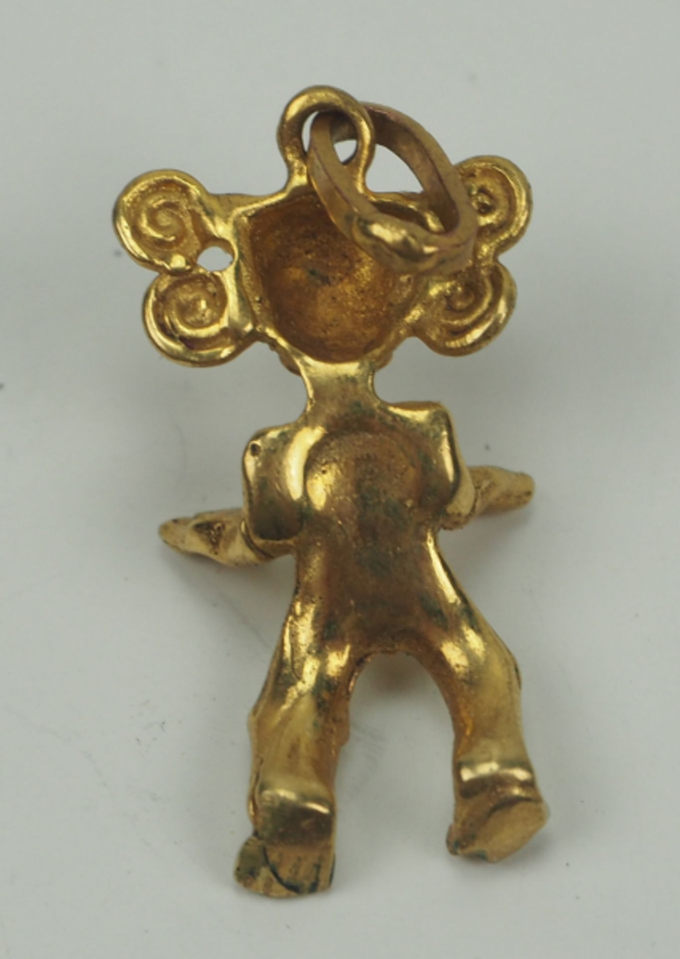 Lateinamerika - Goldfiguren Anhänger.Gold, lokale Fertigung, ungemarkt, Höhe 25 mm, 2,26 g. - Bild 2 aus 3