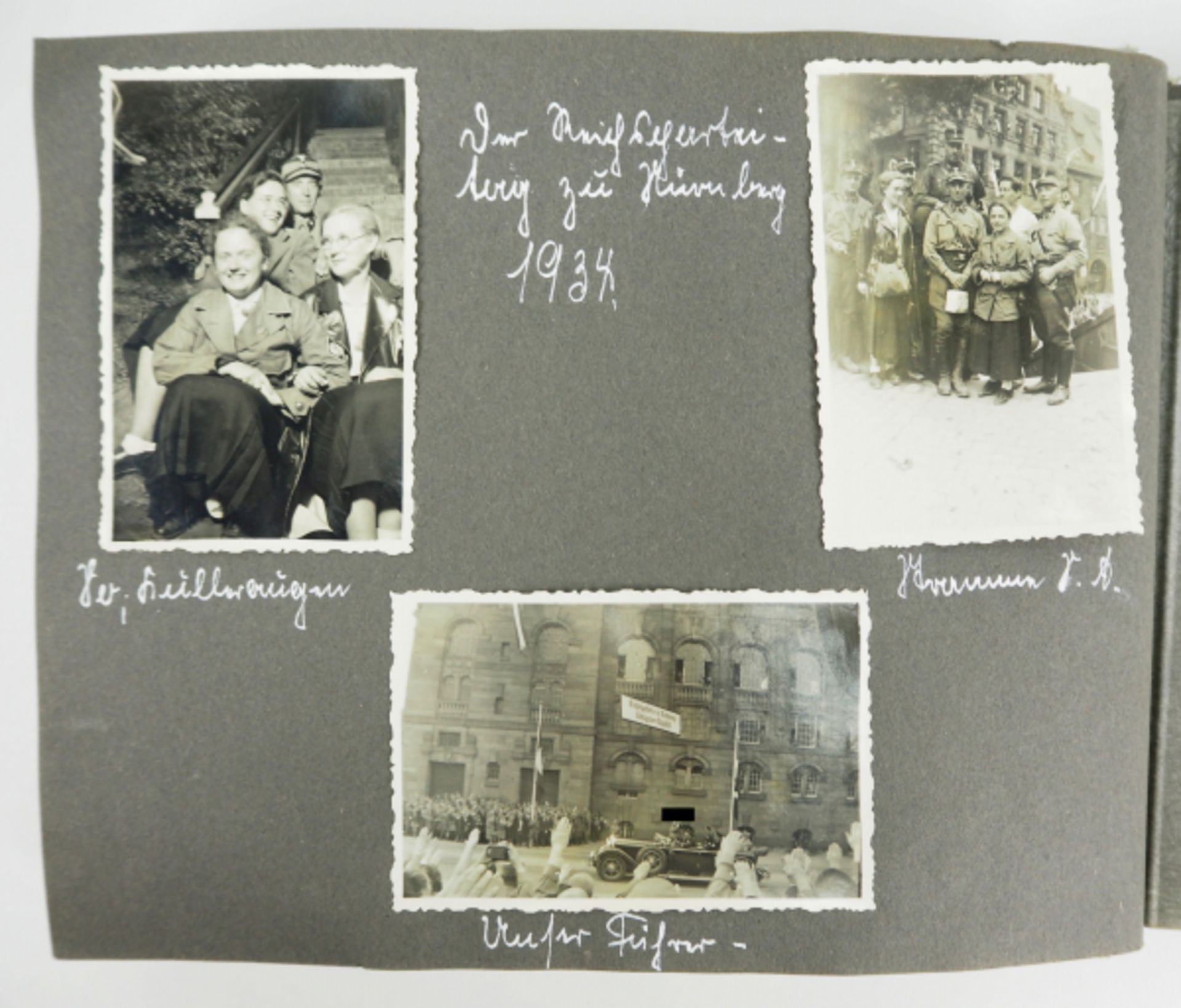 Frauen-Arbeits-Dienst: Lager Neckarbischofsheim.Leineneinband, Rückendeckel fehlt, 108 Fotos, - Image 3 of 5