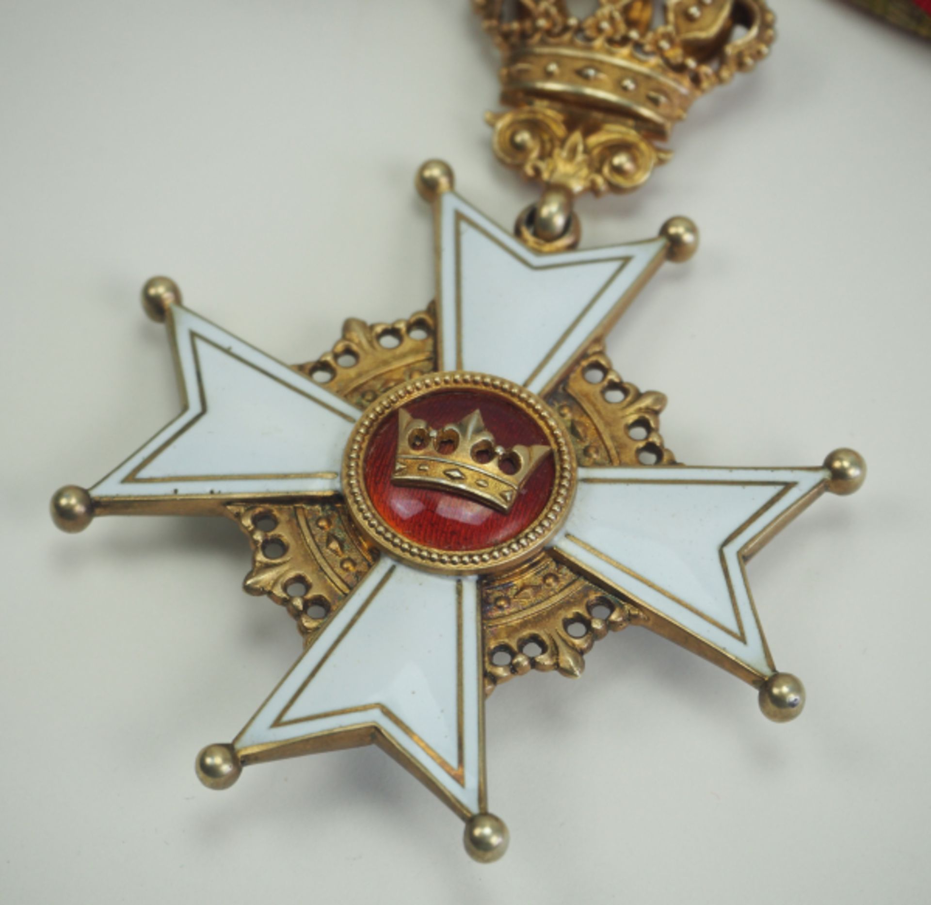Baden: Großherzoglicher Orden Berthold des Ersten, Komturkreuz.Silber vergoldet, teilweise - Bild 2 aus 4