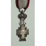 Dänemark: Dannebrog Orden, Frederik VIII. (1906-1912), Dannebrog )Männer Kreuz Miniatur.Silber,