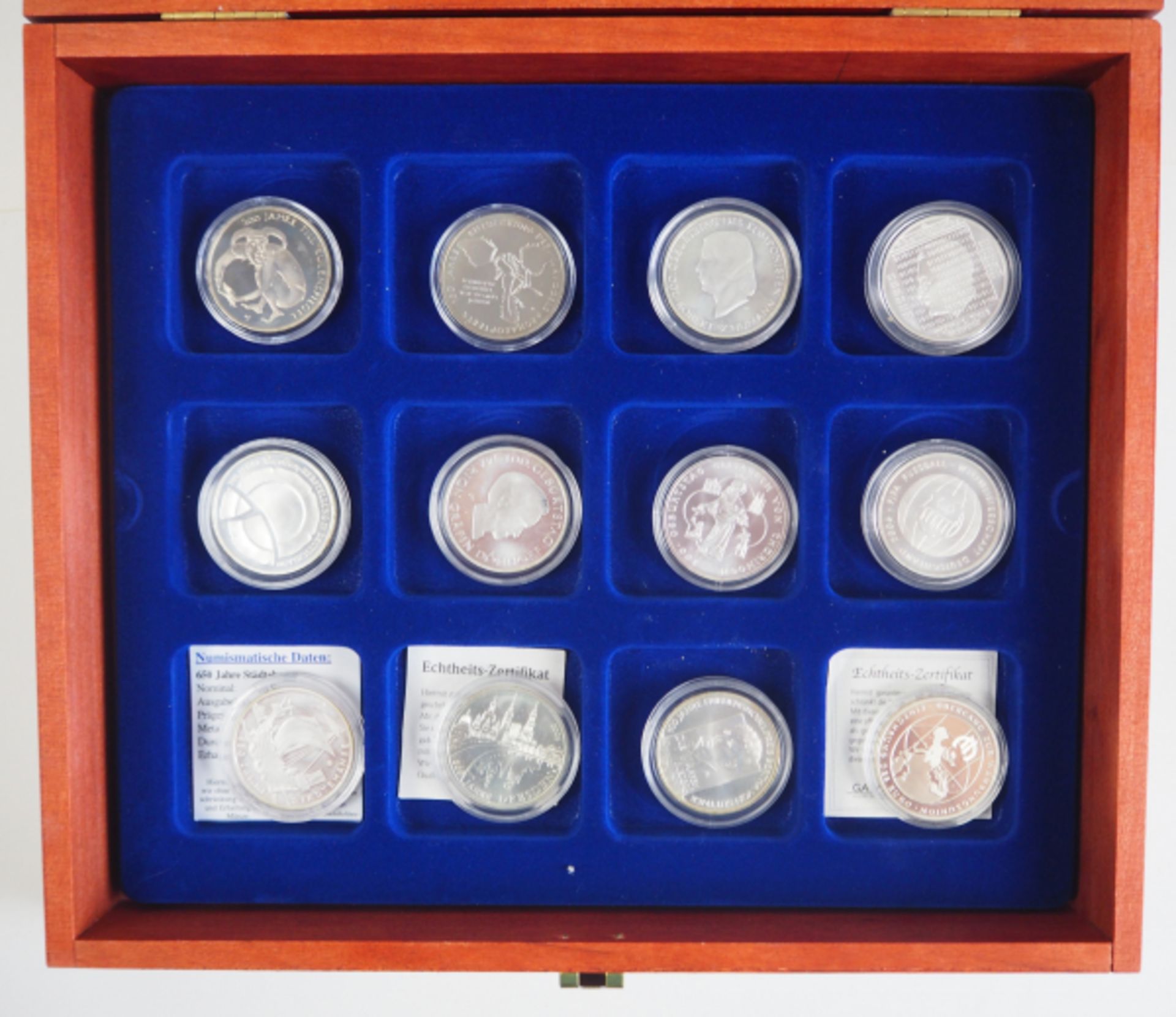 Deutschland: Sammlung 10 Euro Denkmünzen.Diverse, je in Kapsel, in Holz-Kassette.Zustand: II - Bild 2 aus 4