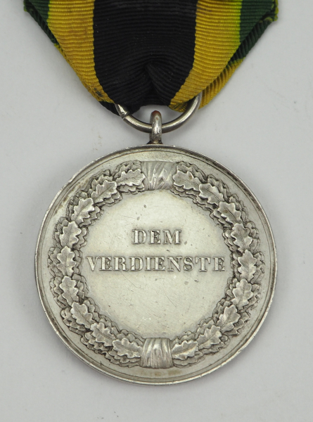 Sachsen-Weimar-Eisenach: Verdienstmedaille, Carl Friedrich (1834-1857), in Silber.Silber, am Bande. - Image 3 of 3