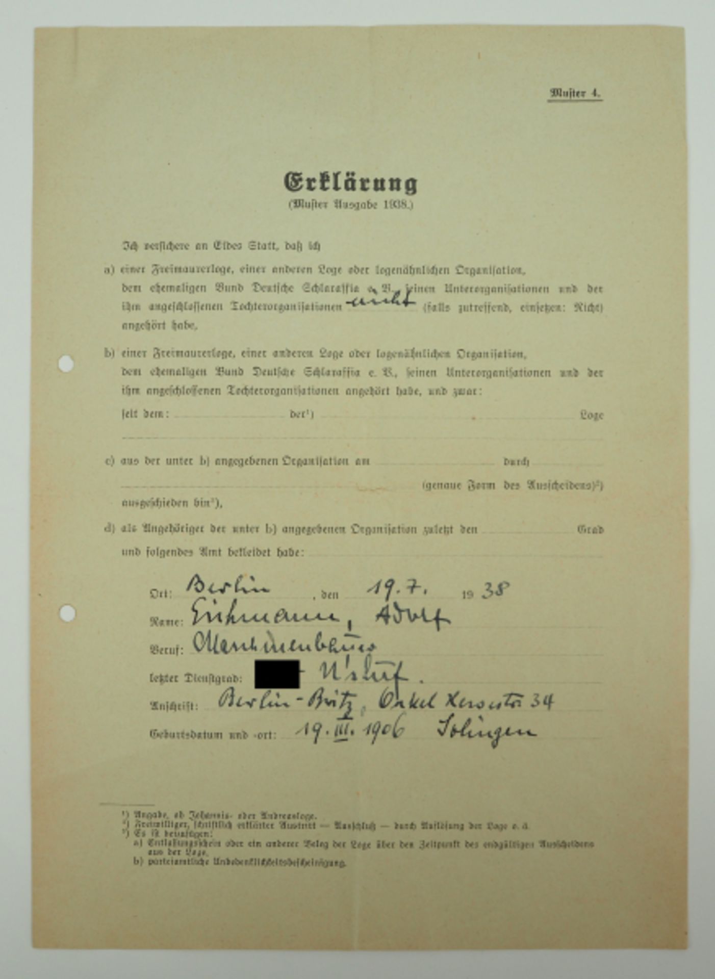 Eichmann, Adolf.(1906-1962). SS-Obersturmbannführers, Leiter im RSHA, nach der Entführung durch