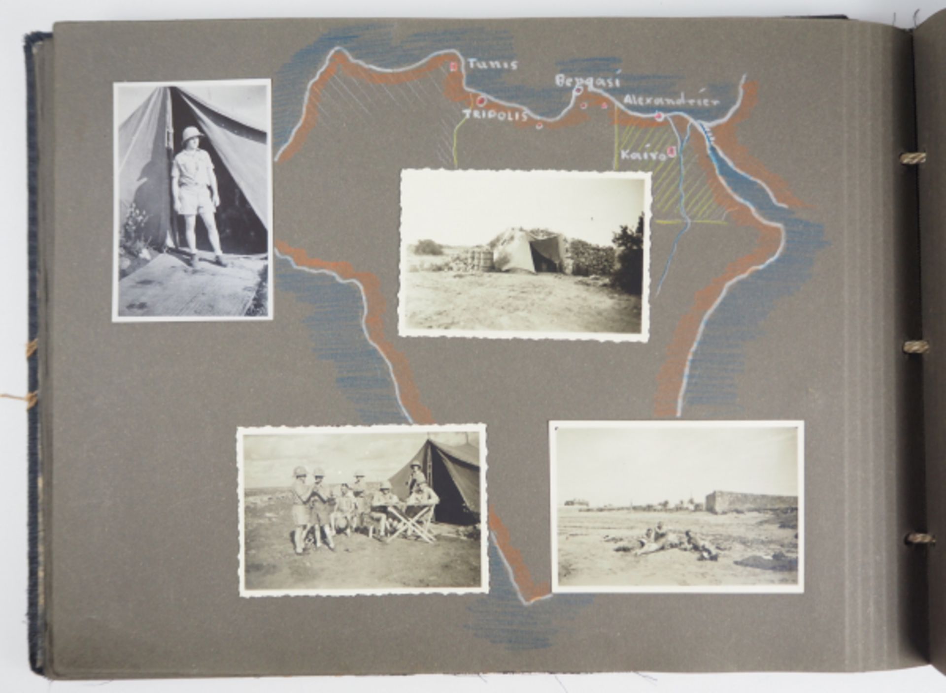 Luftwaffe: Fotoalbum eines Südfront- und Afrika-Veteranen.Schwarzer Einband, 223 Fotos, diverse - Image 5 of 7