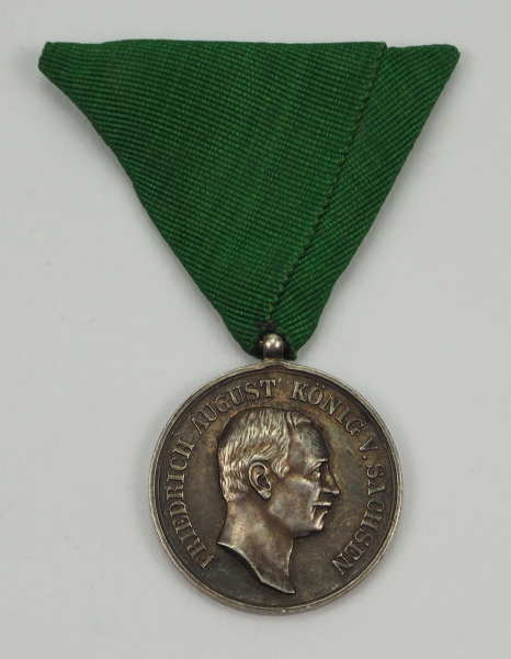 Sachsen: Medaille für Treue in der Arbeit, Friedrich August III. (1905-1918).Silber, am